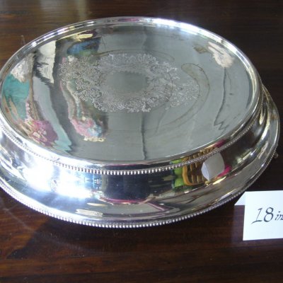 18" Siliver Beaded Round 
